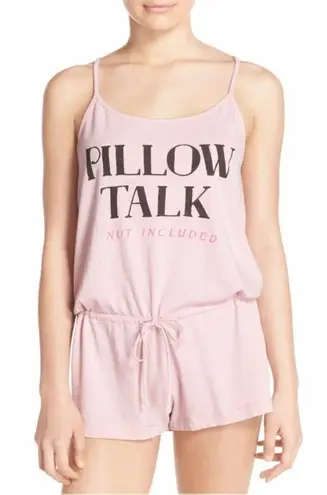 "Pillow Talk Not Included" Pink Romper Size M