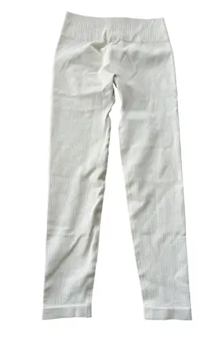 OQQ Ribbed Seamless Leggings High Waist Tummy Control Yoga Pants Medium