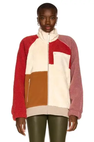 Helmut Lang patchwork faux shearling shaggy fleece unisex jacket size XS NWT