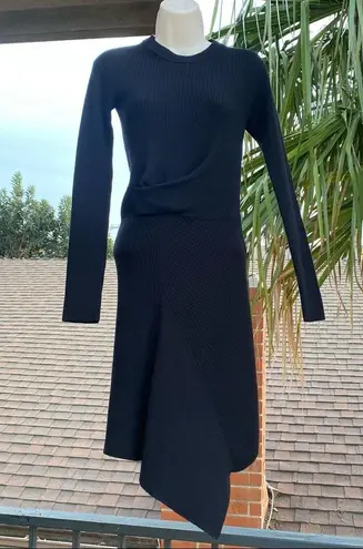 All Saints Krista Wool Cashmere Asymmetrical Sweater Dress