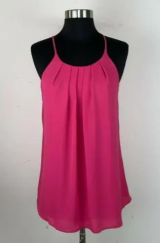 Cynthia Rowley  Womens Medium M Pink Polyester Sleeveless Swing Tank Top