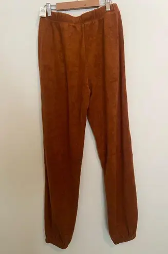 Aerie NWT  Offline Sweatpants Joggers Small Orange Pants Towel Terrycloth