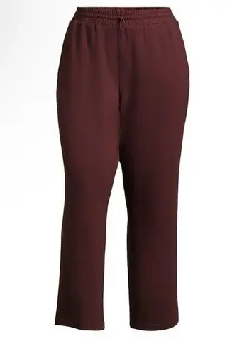 Avia Pull On Athlesure Pants Size 2X 20W-22W Womens Side Pockets Burgundy New