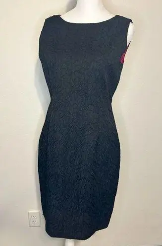 Tahari Black Sleeveless Mock Neck Dress