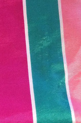 Vintage Pink Blue Geometric Abstract Colorblock Retro Boho Scarf