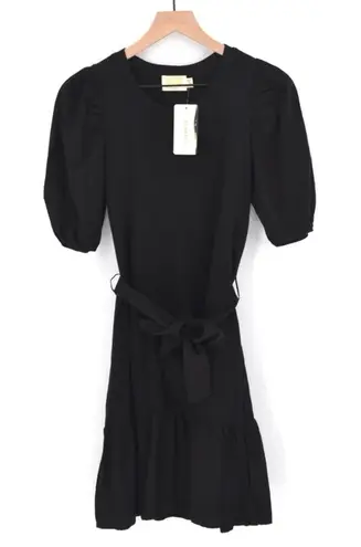 Nation Ltd NWT Evereve Evangeline Mini Dress Ruffle Puff Sleeve Black Women's S