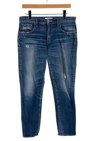 Moussy Vintage Velma Skinny Jeans Medium Wash Blue Distressed Denim High Rise 29