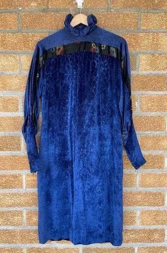 KOOS COUTURE van den AKKER Royal blue velvet dress small