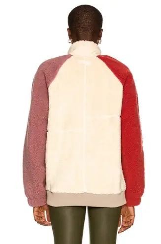 Helmut Lang patchwork faux shearling shaggy fleece unisex jacket size XS NWT