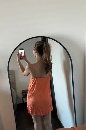 Motel orange zebra mini dress