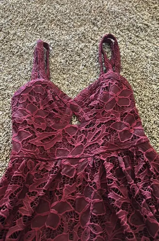 Material Girl Dark Purple Lacey Romper