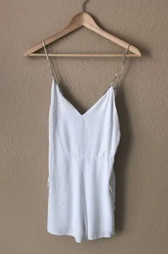 NWT Millau LF Chain strap romper Silver