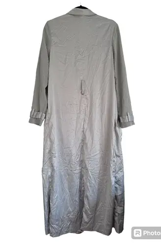 House Of CB  Coryn Light Grey Silky Duster NWT