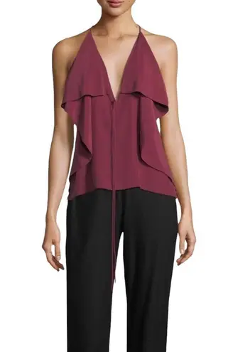 Robert Rodriguez new ✦ Sexy Strappy Silk Red Carpet Draped Cami Top ✦ Wine