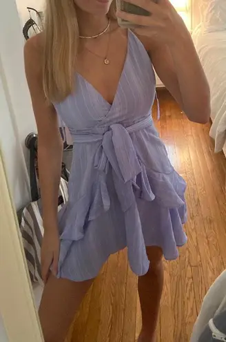 Selfie Leslie Lavender Ruffle Dress
