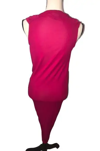 Alexander McQueen Size 38 IT 4 or 6 US Dress Draped Midi Knit Sleeveless Magenta