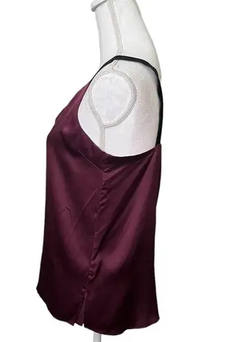 Cami NYC Diana Embellished Silk Tank Top Burgundy Slip Top Women’s Size Small