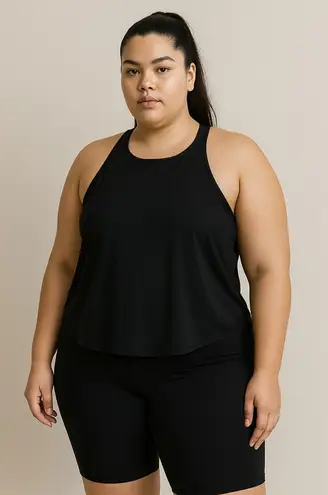 All In Motion Black Athletic Tank Top XXL Workout Activewear Goth Grunge Boho