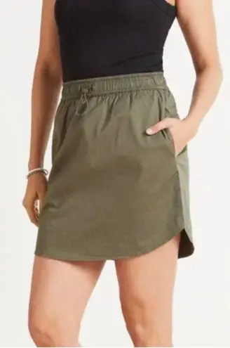 Sundry for Evereve Sunday Skirt Drawstring Waist Green size M (2) NEW