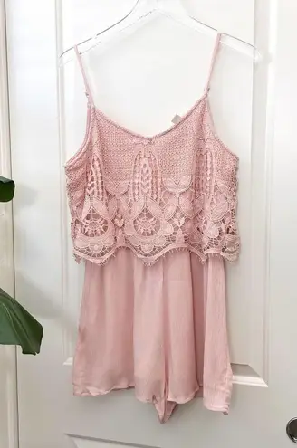 Mossimo Lace Romper Light Pink S