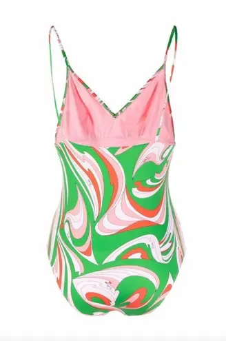 Emilio Pucci NEW Vortici-print swimsuit 46