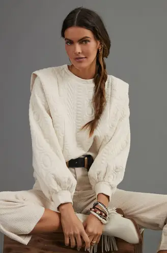 Anthropologie Find Me‎ Now Puff-Sleeved Pullover