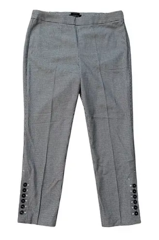 Talbots  Chatham Houndstooth Ankle Pants Button Accent Career Casual Womens‎ 10P