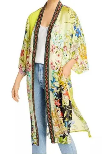 Johnny Was embroidered Tawney Long Silk
Kimono NWT RARE