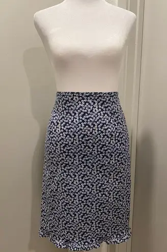 Studio Blue VTG Vintage Floral Print Casual Above Knee Skirt With Ruffle At Hem