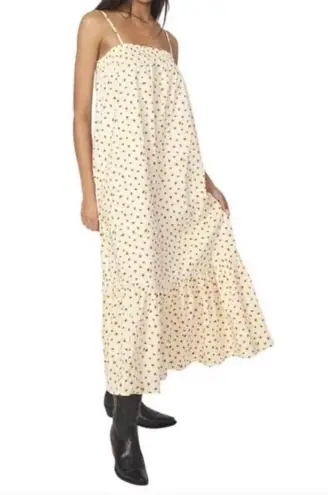 We Wore What Ivory Ditsy Daises Boho Floral Smocked Midi Dress Women’s Size XS NWT