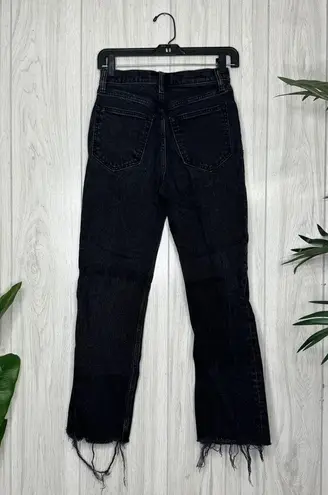 Abercrombie & Fitch  The Kick Flare Ultra High Rise Jeans Frayed Ankle Crop 26/2