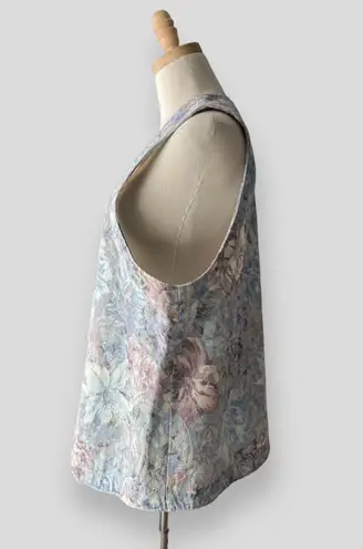 Orvis Vintage Pastel Tapestry Floral Button-Front Vest