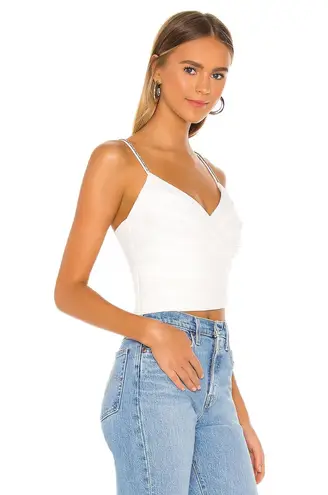 NBD Julina Embellished Top in Ivory & Silver Small