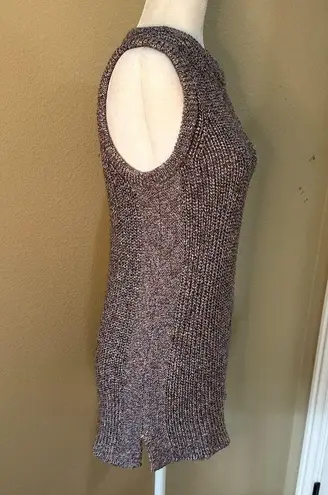 Ella Moss ELLDA MOSS Crew Neck Chunky Knit Sweater Tank Tunic - size medium