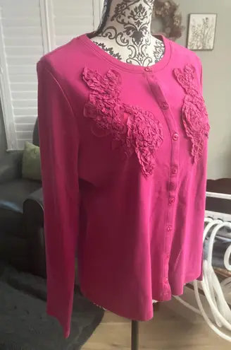 Studio Works Petite Size Large Pink Button Down Top - Image 3