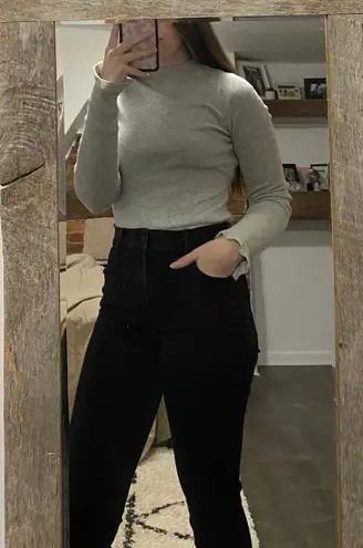 Rachel Parcell Mock Neck Ribbed Sweater