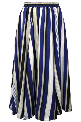 Mlle Gabrielle Millie Gabrielle Half Circle Maxi Skirt Size S – Flowy Striped Boho Style