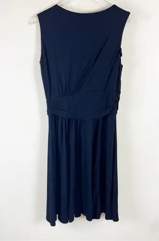 Paule Ka Size XL Black Silk Blend Sleeveless Dress Hidden Zip