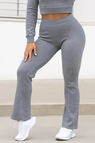 CHROME RIOT gray flare sweatpants smoothing waistband size X