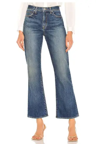 Nili Lotan Boot Cut Jean Classic Wash Cotton Blend USA Light Distressed Sz 30 Blue