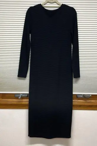 BB Dakota  Black Love Shrug Ribbed Long Sleeve Bodycon Dress Size Small