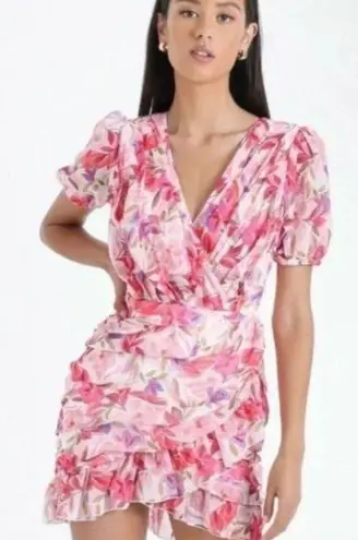 Showpo Floral Pink Mini Dress