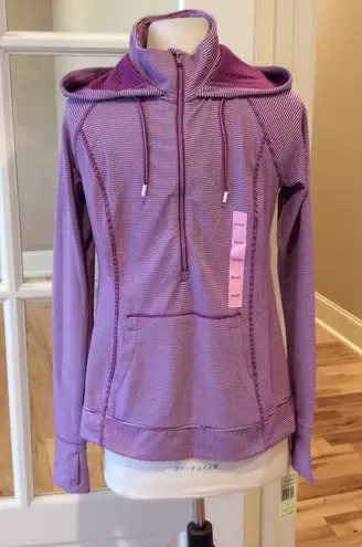 Tangerine Hoodie Pullover Deep Raspberry Zip Up Long Sleeve New Small - Image 1