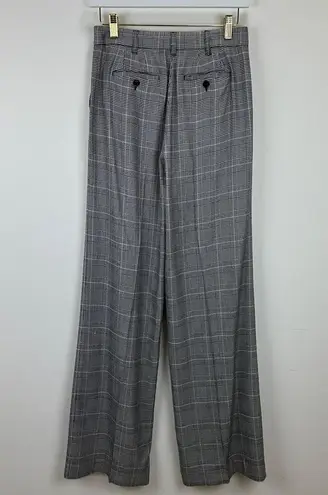 ATM Wide Leg Pants High Waist Pleated Gray Preppy Academia Office Womens US 2