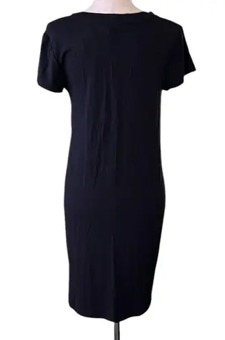 C&C California Black Rayon T-shirt Dress