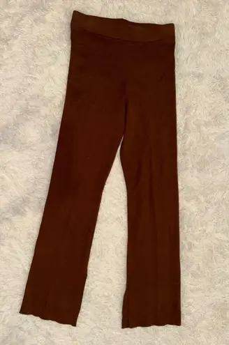 Rails NWOT  Jules Pant Brown Ribbed Wide Leg Sweater Pants sz M