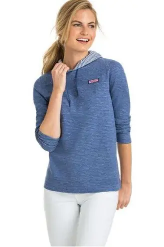 Vineyard Vines  Double Faced Heathered Relaxed Hoodie Shep Shirt No Sz Tag