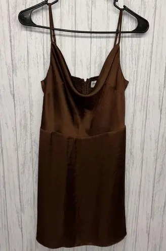 Womens Size M Sunday Best Spencer Satin Dress Brown EUC Size M