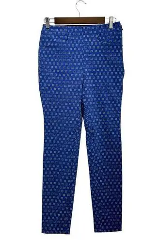 Ralph Lauren RLX  Pants Women's 2‎ Blue Geometric Floral Nylon Blend Golf NWOT