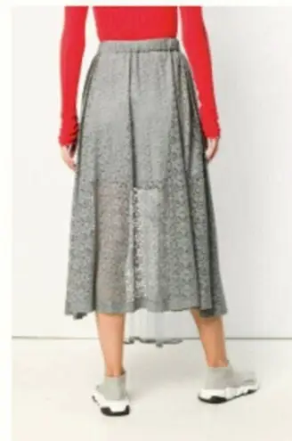 Stella McCartney embellished lace high low skirt Gray size 10